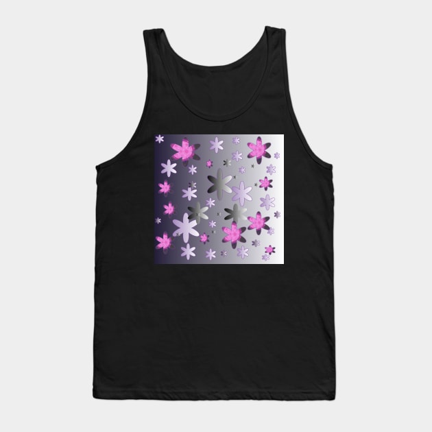 Pink Grey Star Pattern Tank Top by OneLook